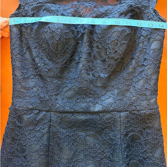 Mori Lee by Madeline Gardner Navy Lace Cocktail Dress US 8 💙 Elegant - Picture 6 of 10